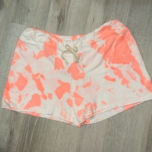 Sundry Tie Dye Raw Hem Sweat Shorts